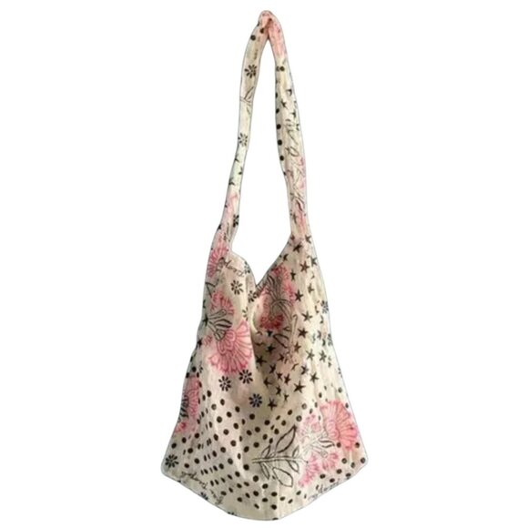 Free People Tote Bag/Crossbody Cream and Pink Floral - Picture 3 of 5